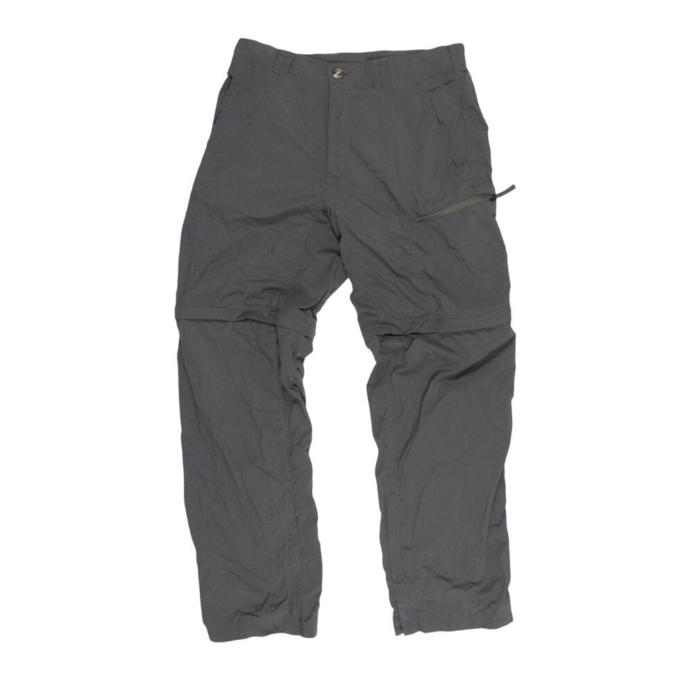 Exofficio mens zip off hiking pants cargo convertible green brown insect 32W 30L